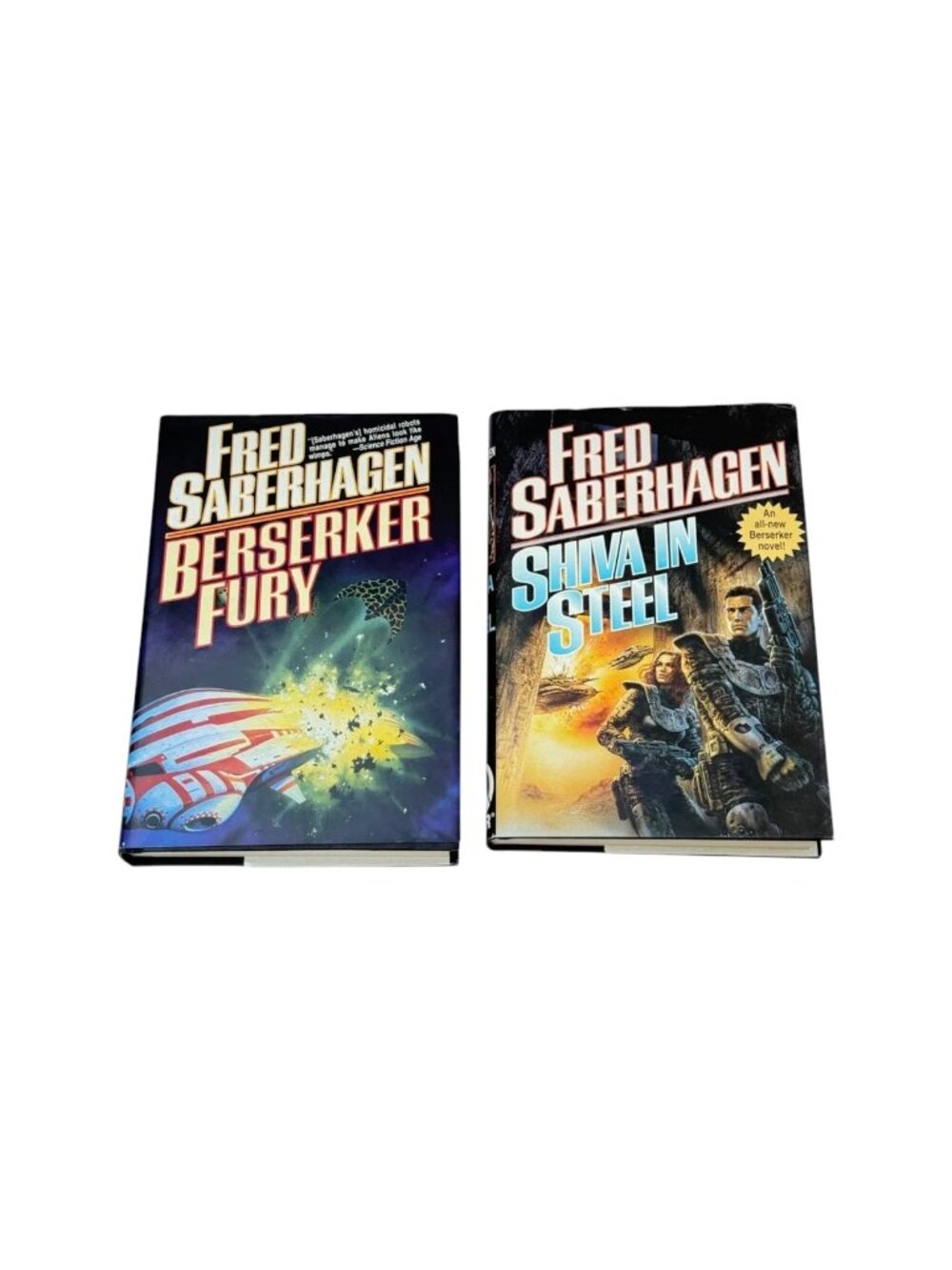 Fred Saberhagen Lot 2 Book Berserker Fury and‎ Shiva in Steel HC DJ SFBC